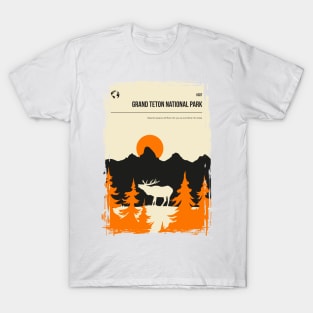 Grand Teton National Park Vintage Unique Travel Poster T-Shirt